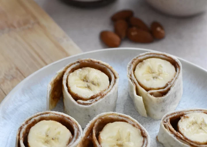 Wrap met banaan en notenpasta